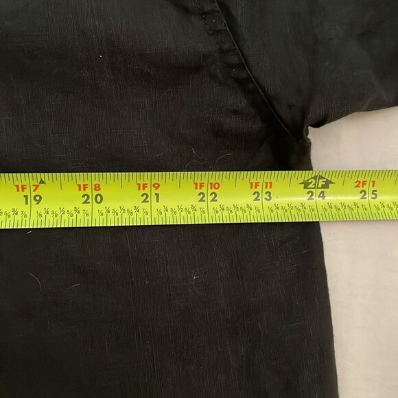 Lanzino Black Linen Short Sleeve Shirt Mens Size Extra Large - Picture 4 of 11